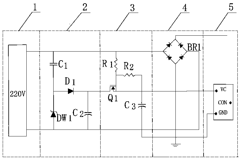 Ultra-low power standby power supply for AC 220v