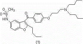 Method for producing dronedarone hydrochloride