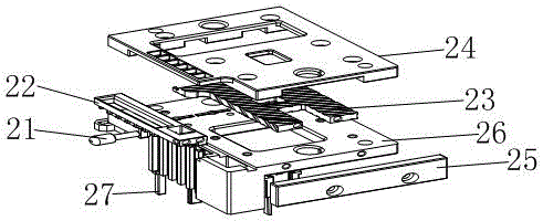 Carrying device of special-shaped terminal mould casting piece