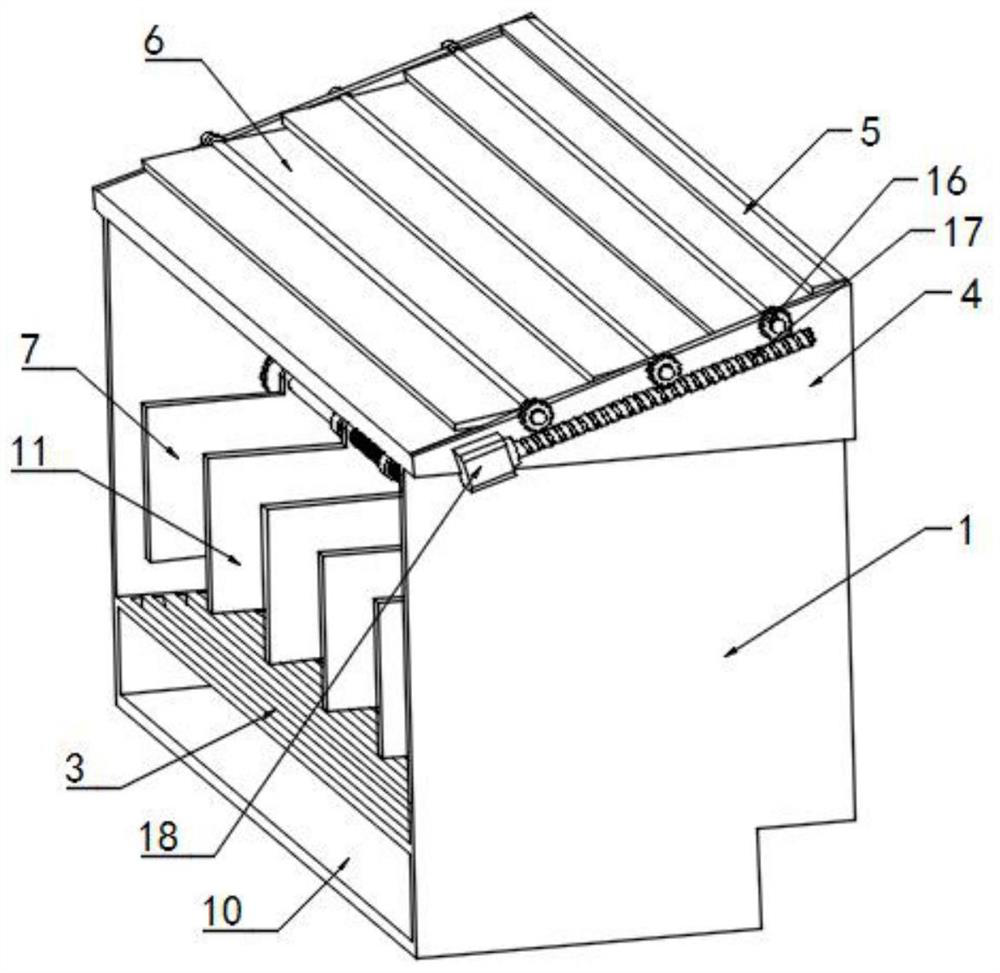 Multifunctional livestock breeding greenhouse with adjustable grids