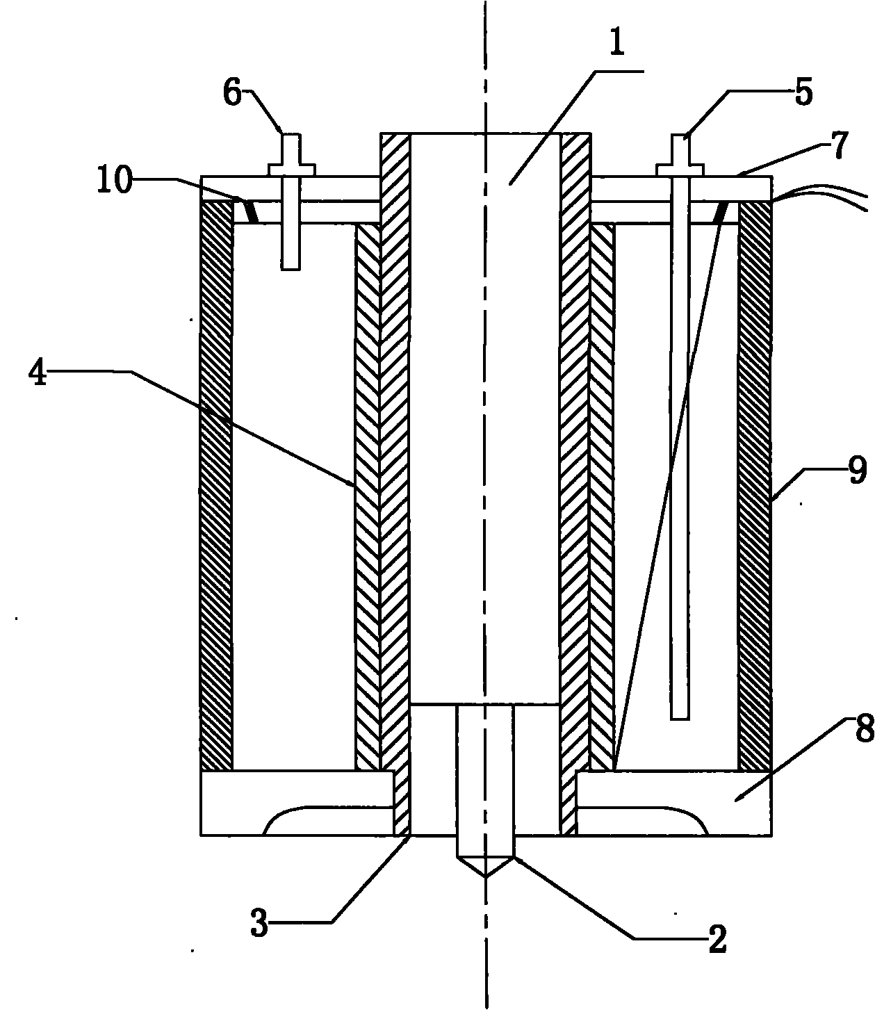 Electromagnetic stirring submerged arc overlaying welding device