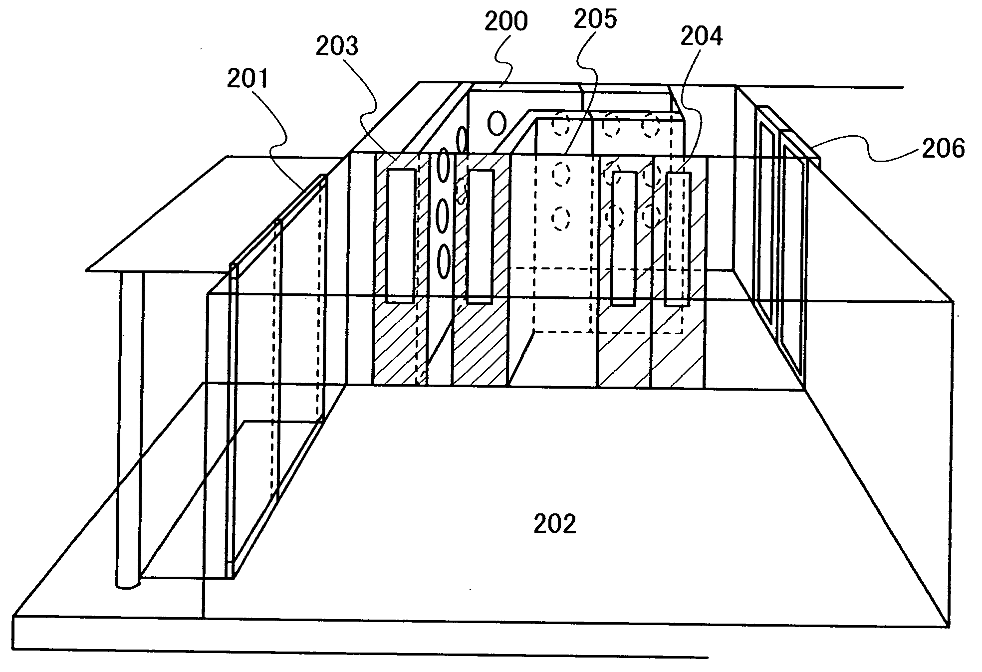 Air shower device, building, and system for reducing hay fever