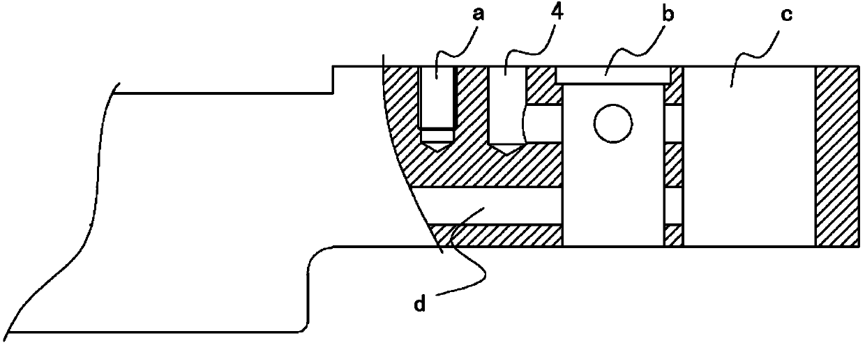 Positive blowing mechanism of bottle making row machine