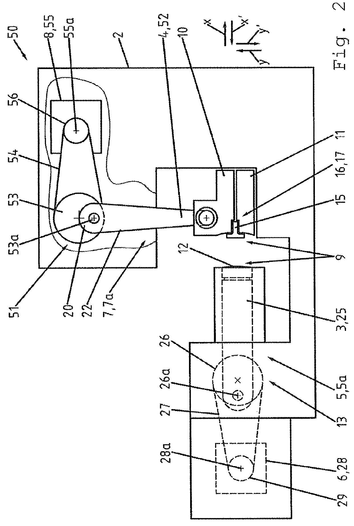 Horizontal forging press for massive forming