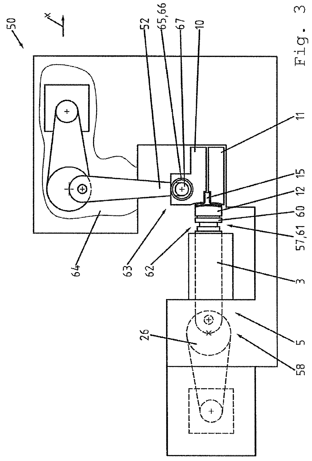 Horizontal forging press for massive forming