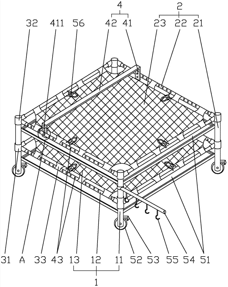 Multilayer airing frame