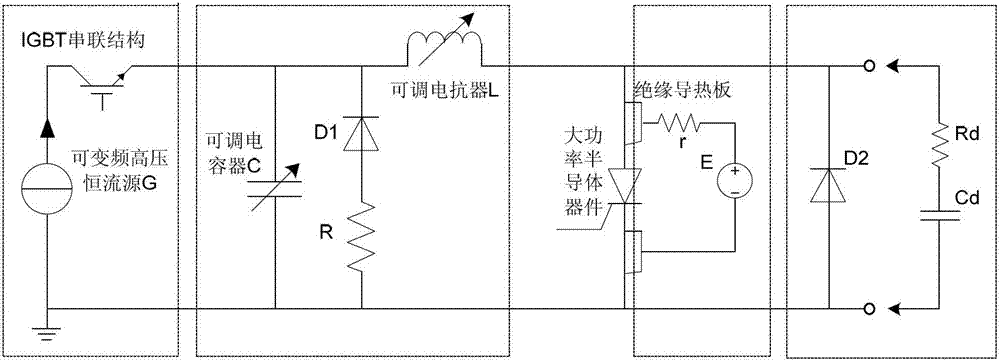 Turn-on characteristic testing apparatus of large power semiconductor device