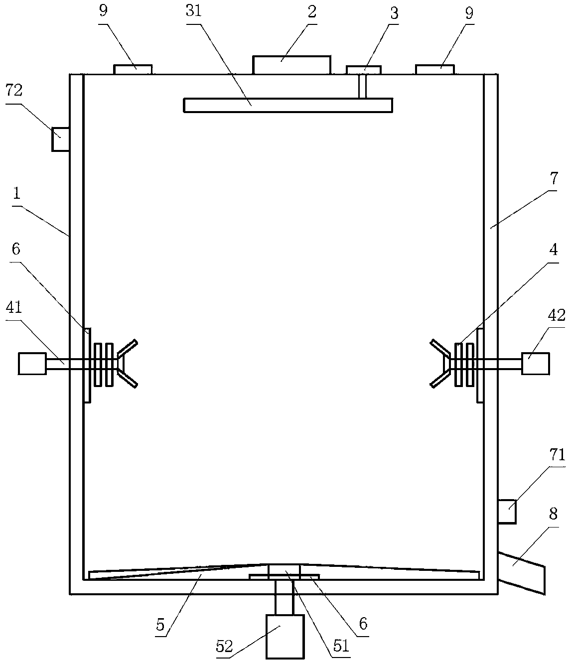 A compound amino molding compound particle granulation process and equipment