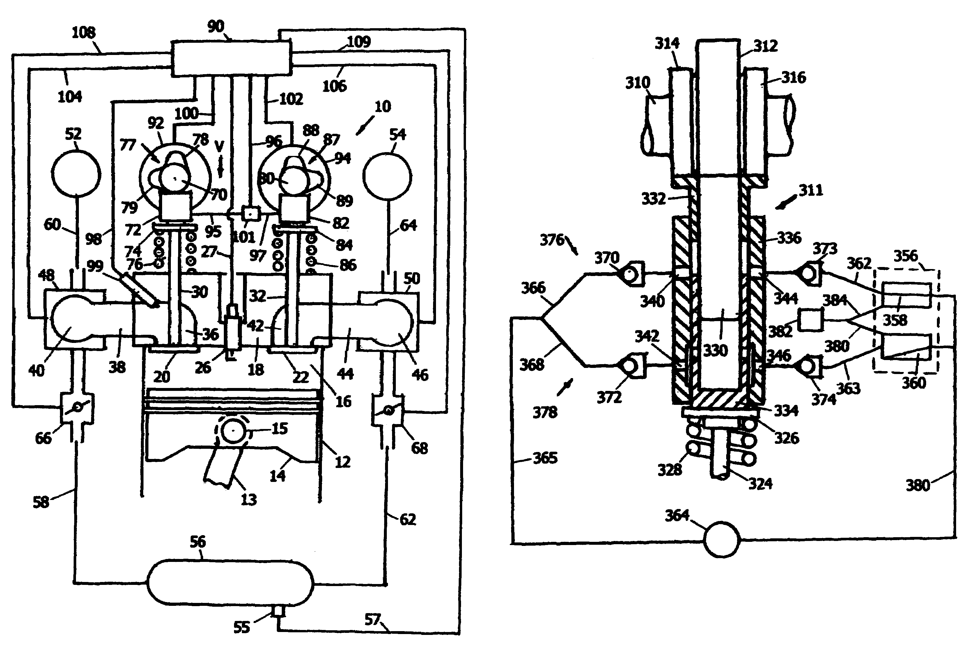 Operating an air-hybrid vehicle with camshaft-driven engine valves