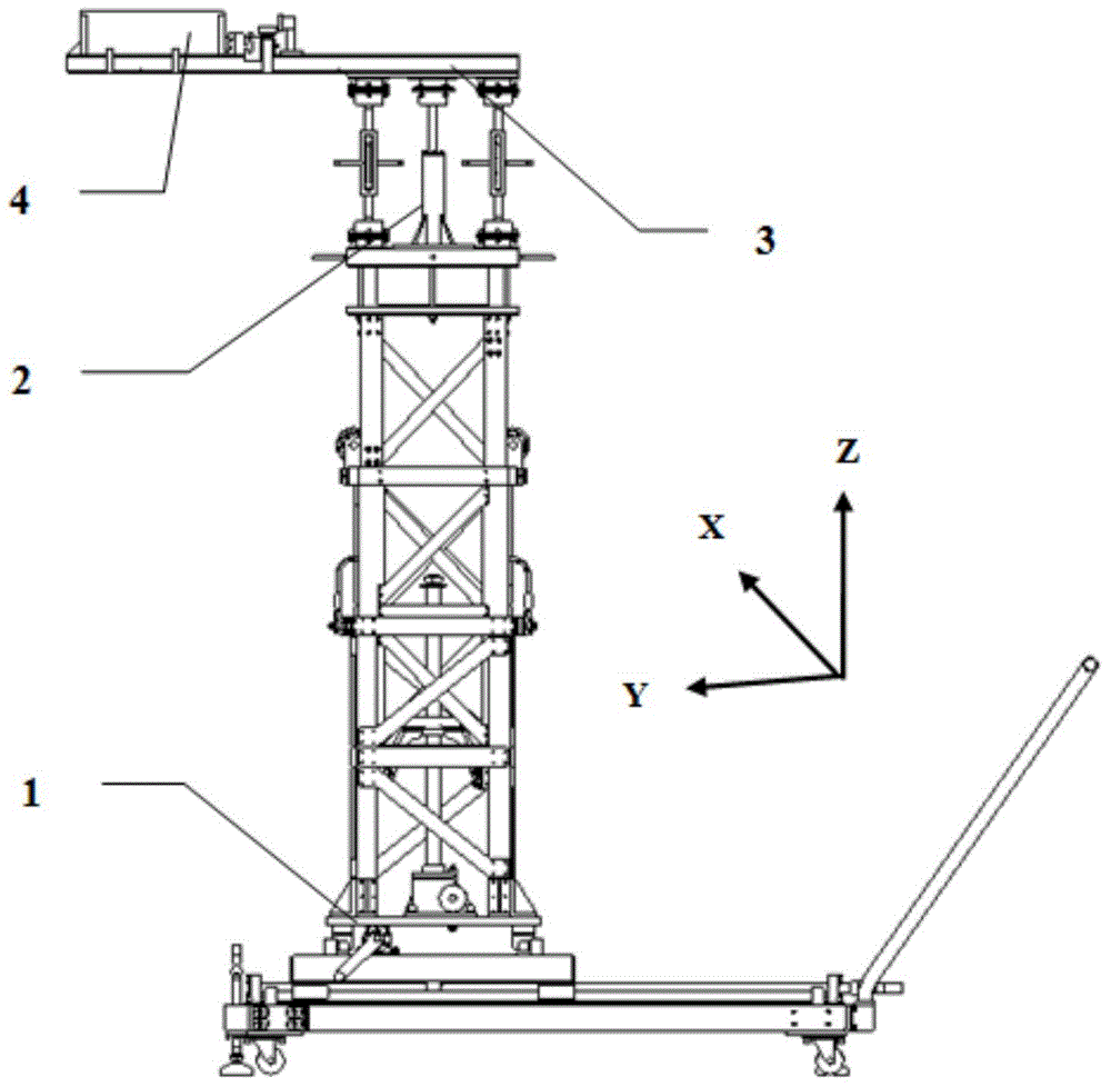 Six-freedom-degree satellite-borne instrument mounting device capable of being fine-tuned