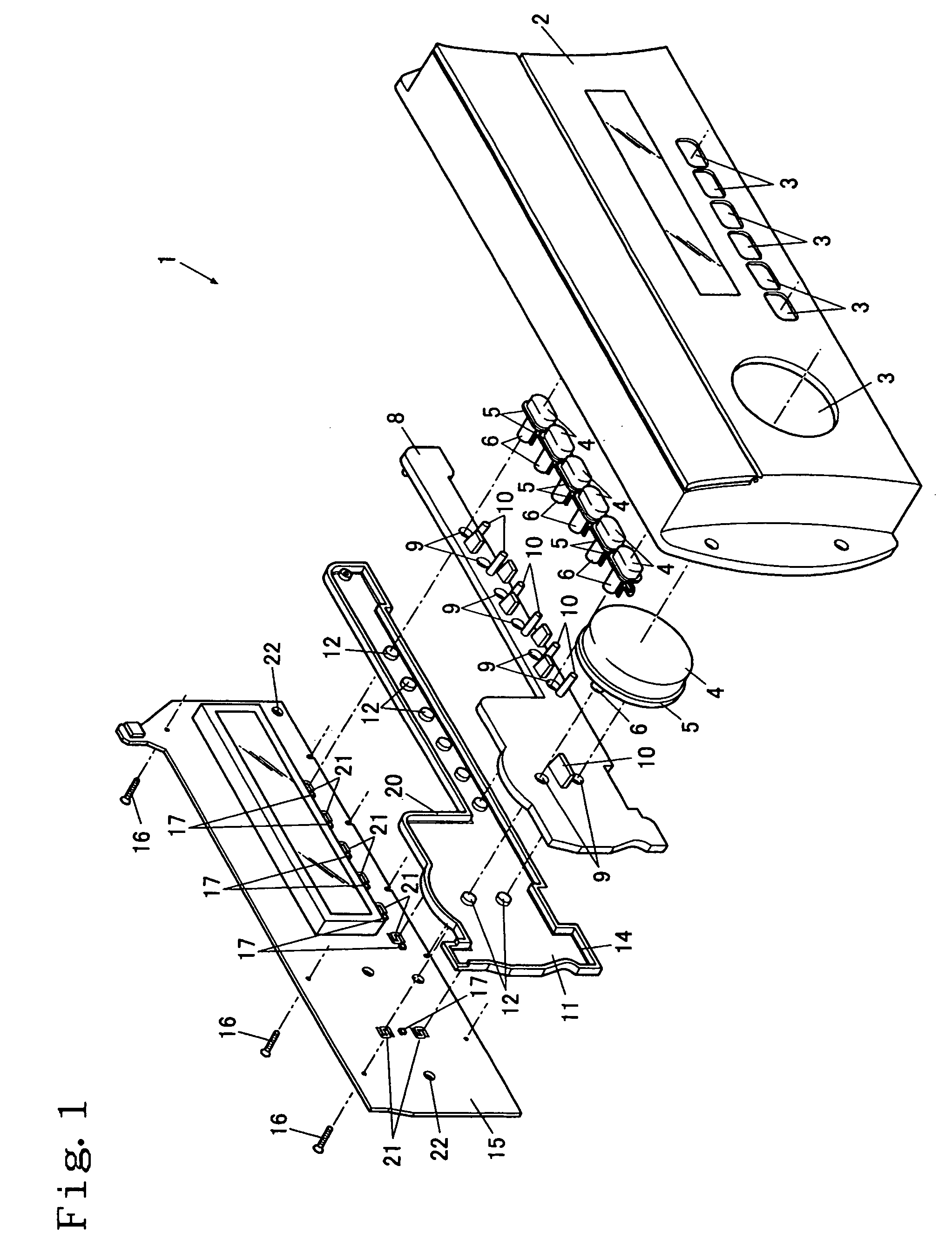 Button waterproofing structure