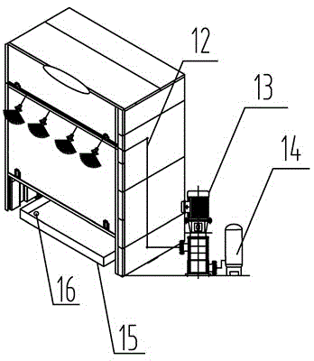 Prefabricated part sweeping and oil spraying machine