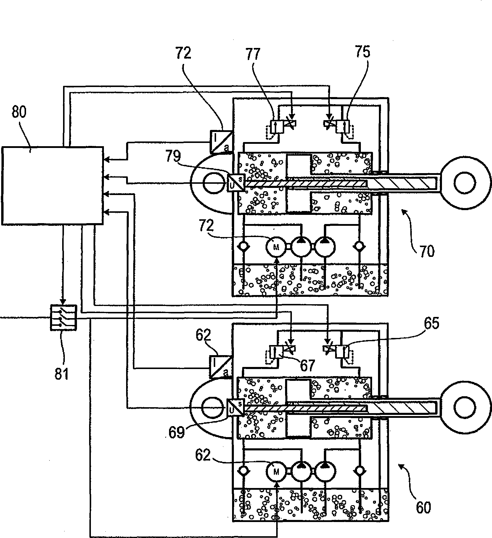 Active hydraulic damper and hydraulic actuator