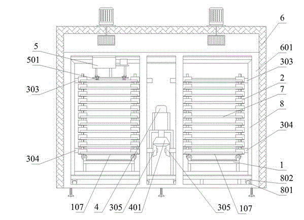 Online potting adhesive curing device for junction box of solar photovoltaic modules