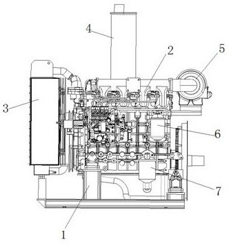 Diesel engine with heat dissipation system