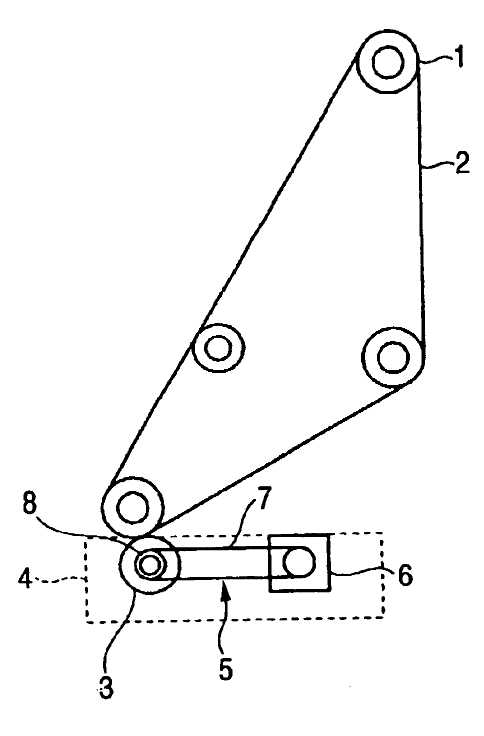 Image forming apparatus including image transporting belt and rotary roll