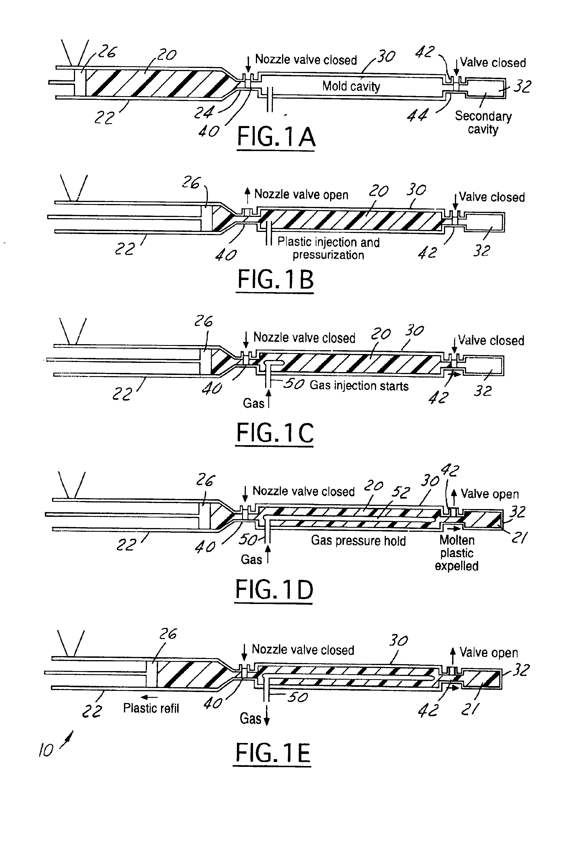 Plastic expulsion process for forming hollow tubular products