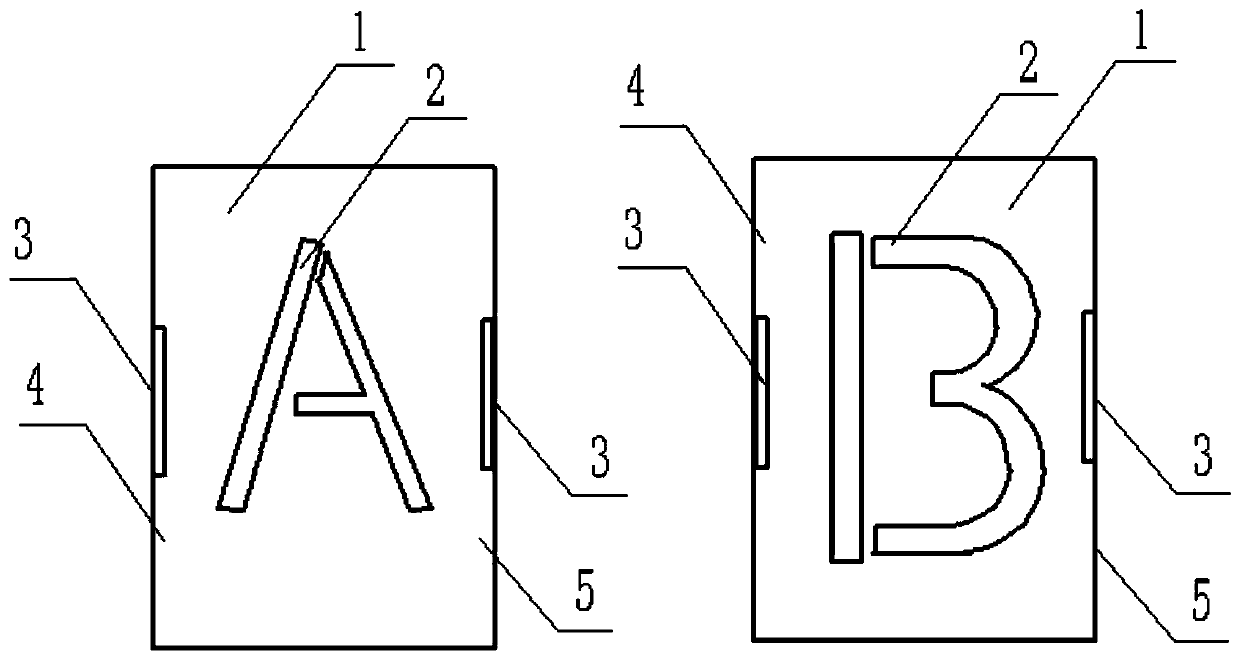 Number identification template of off-road vehicle license plate number, spray-painting method and advertising board