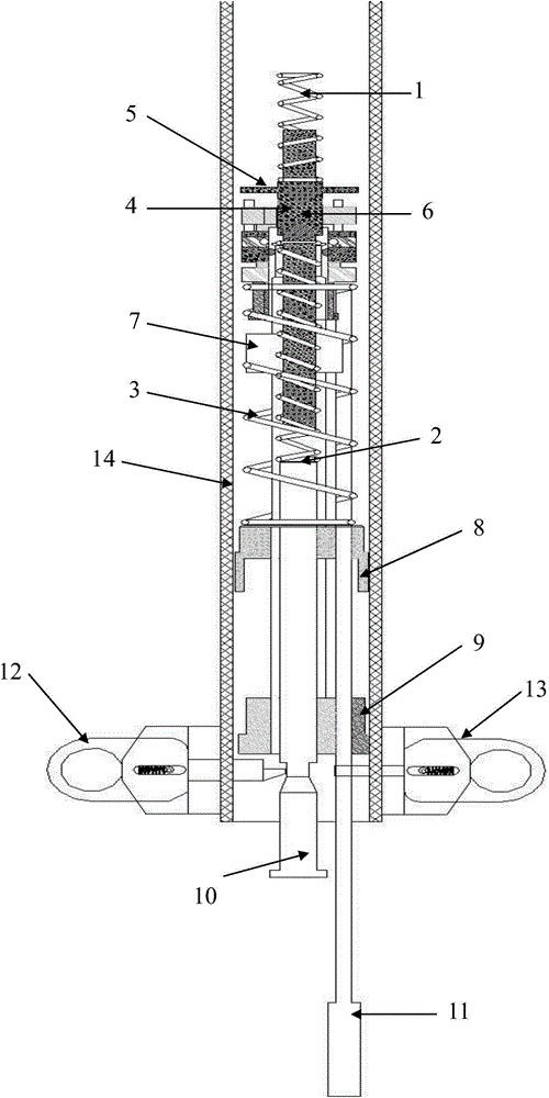 Spring power self-locking device of arc extinction switch