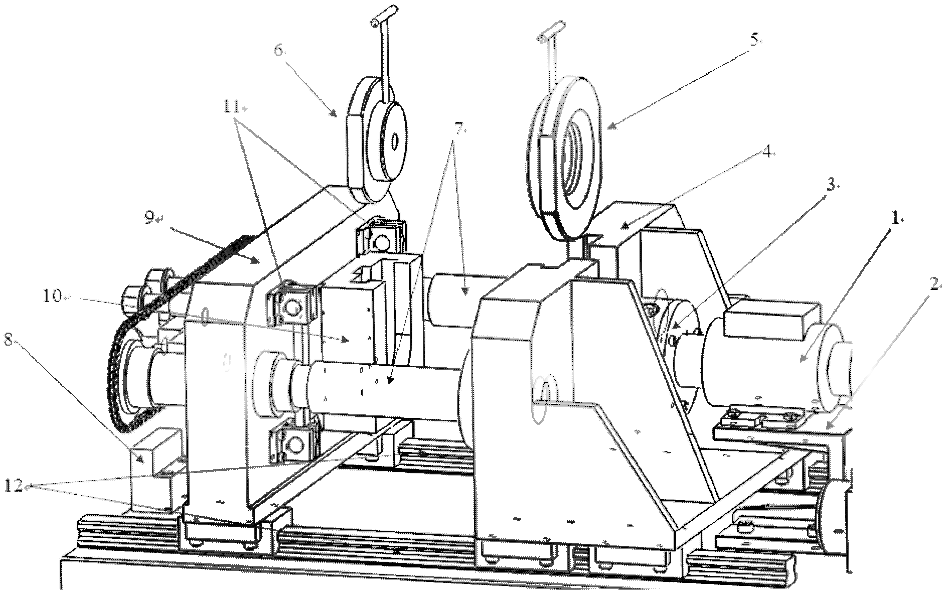 Testing device for relationship between pre-tightening force and torque for threaded fastening connection