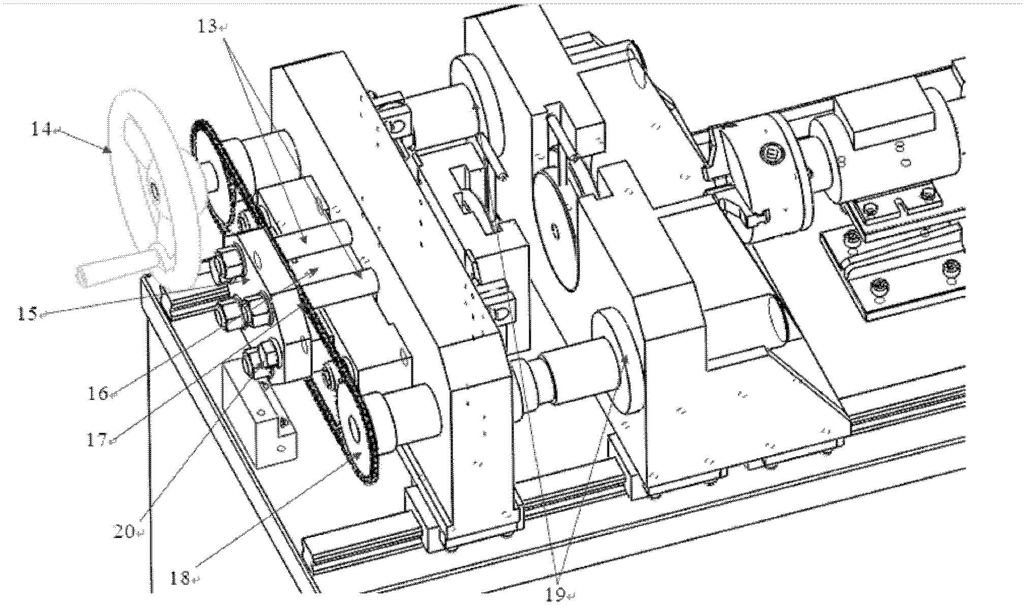 Testing device for relationship between pre-tightening force and torque for threaded fastening connection