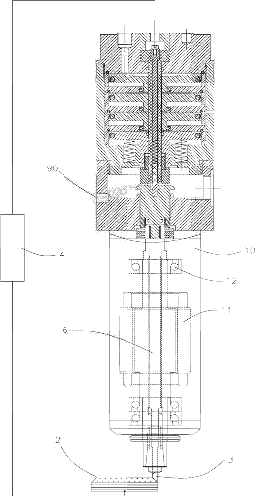 Electric spindle with conductive structure of cutting machining monitoring system