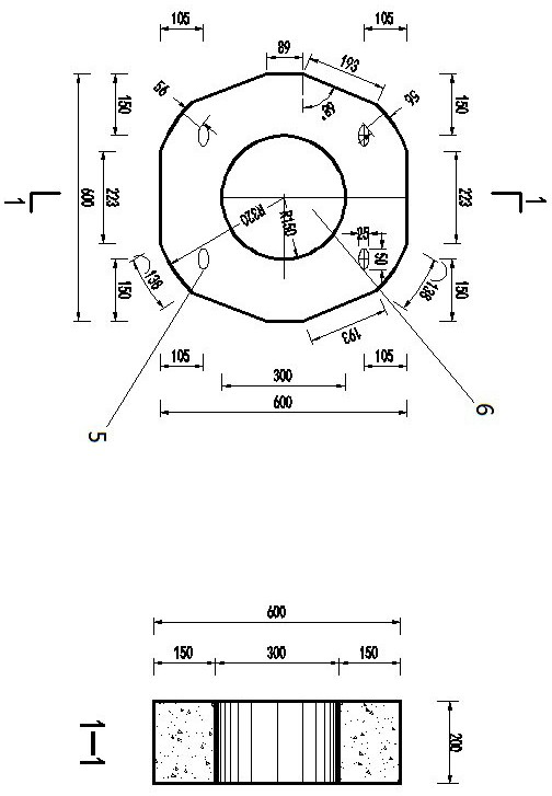 Construction method of permeable weir for ecological landscape river