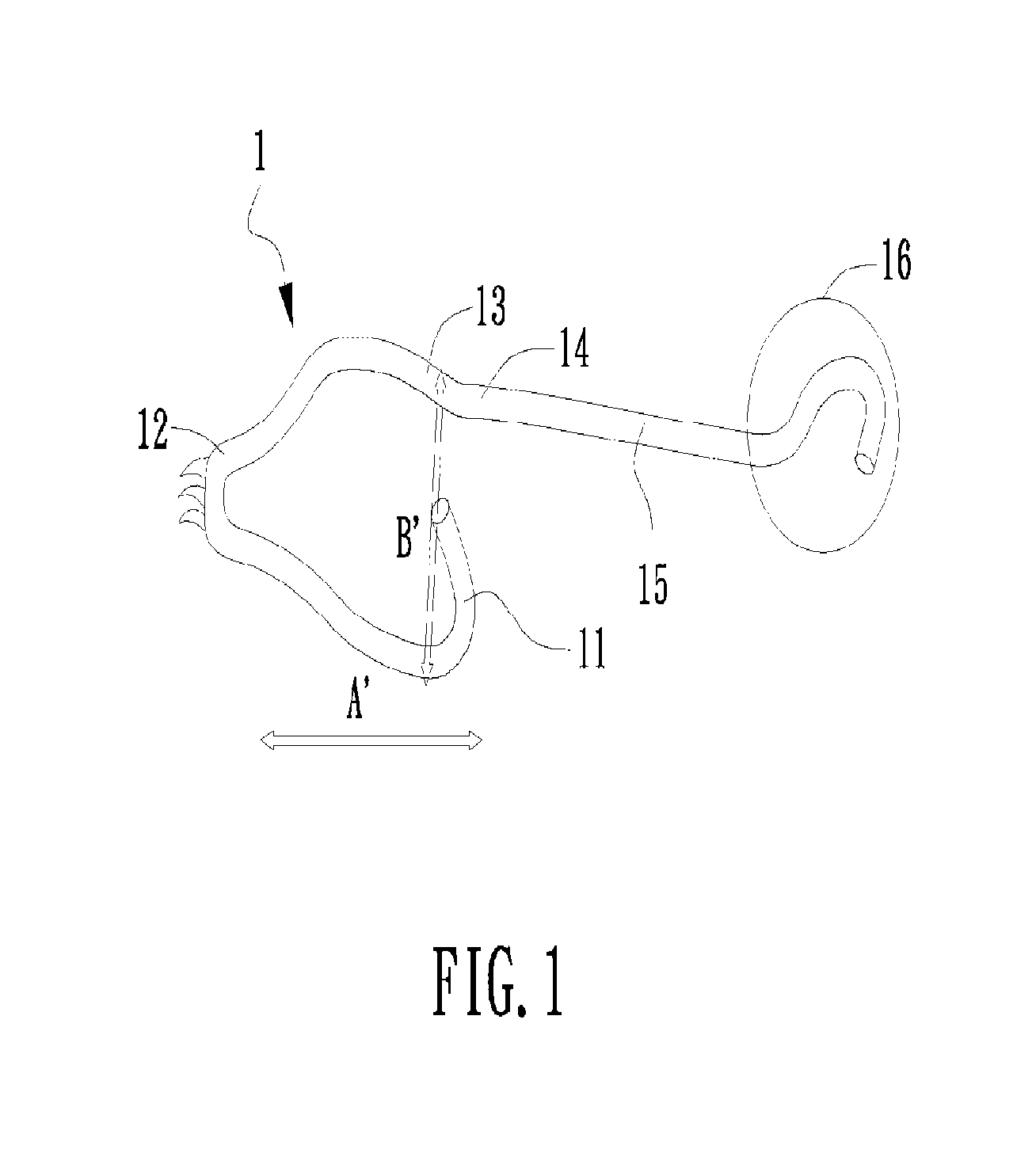 Long-arm type upright molar tooth spring