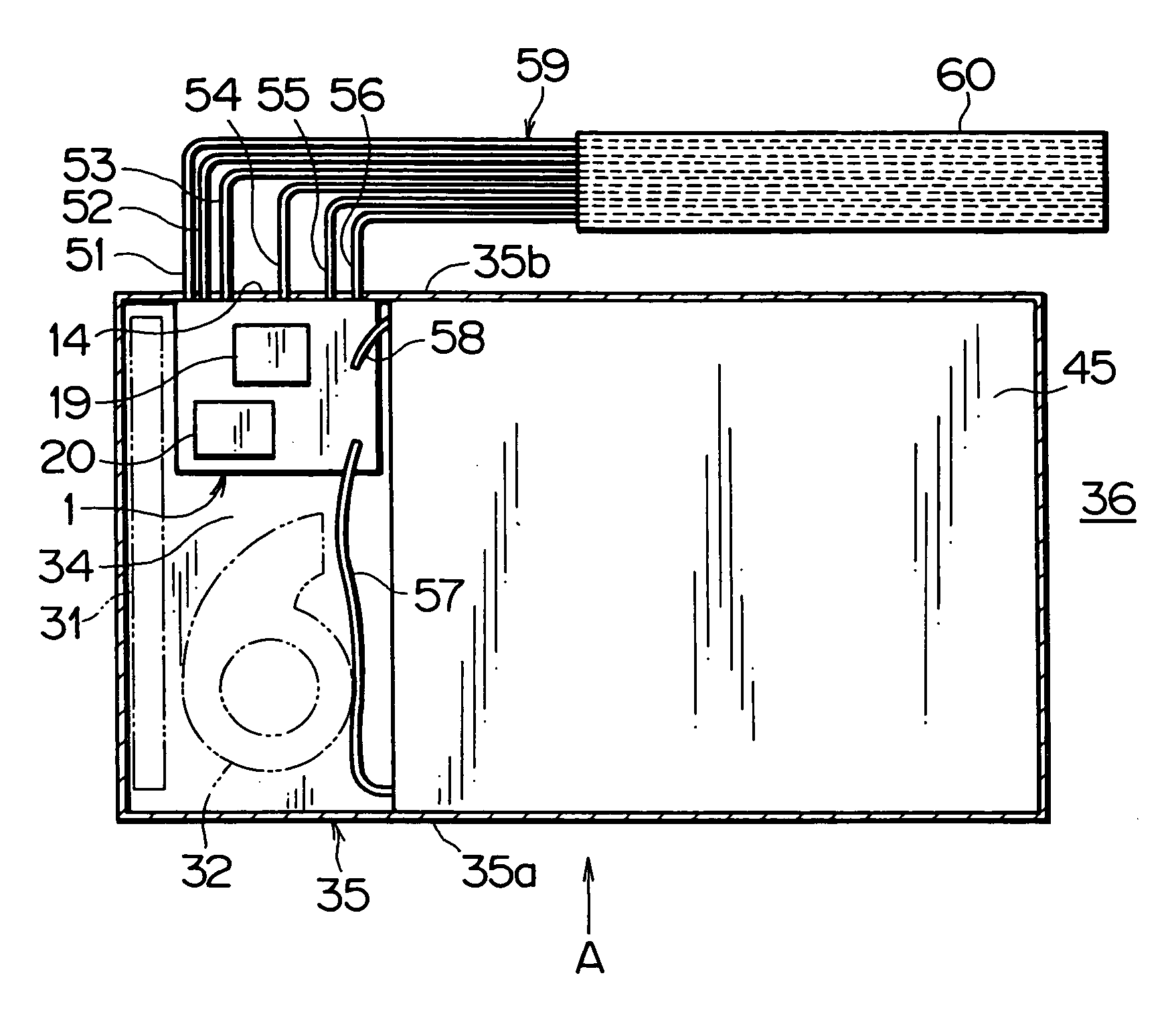 Arrangement structure of electric junction box