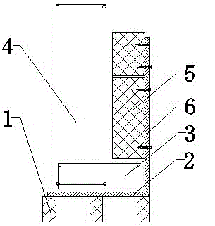 Balcony beam slab inner side filling wall body and main body structure integral casting construction method