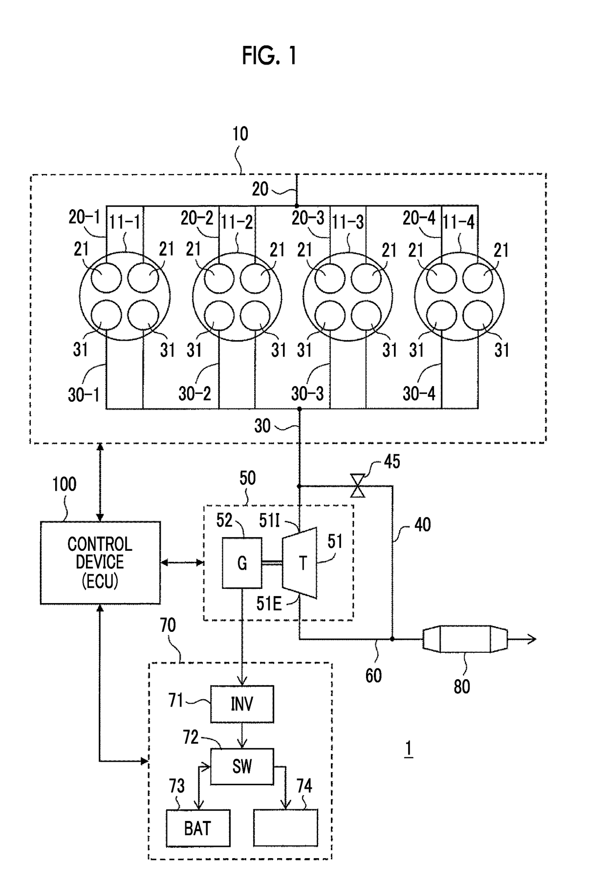 Exhaust turbine power generating system and control device for the same