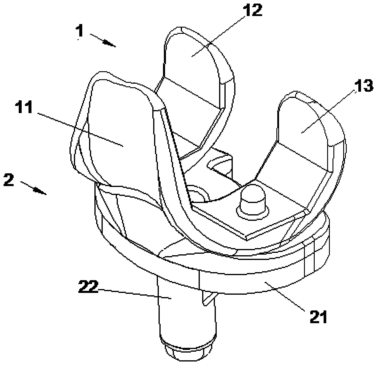 Tibia base element and knee joint prosthesis