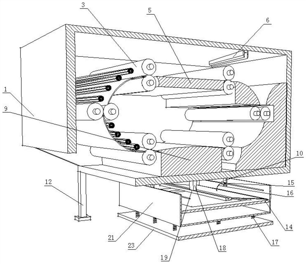 Water squeezing device for leather processing