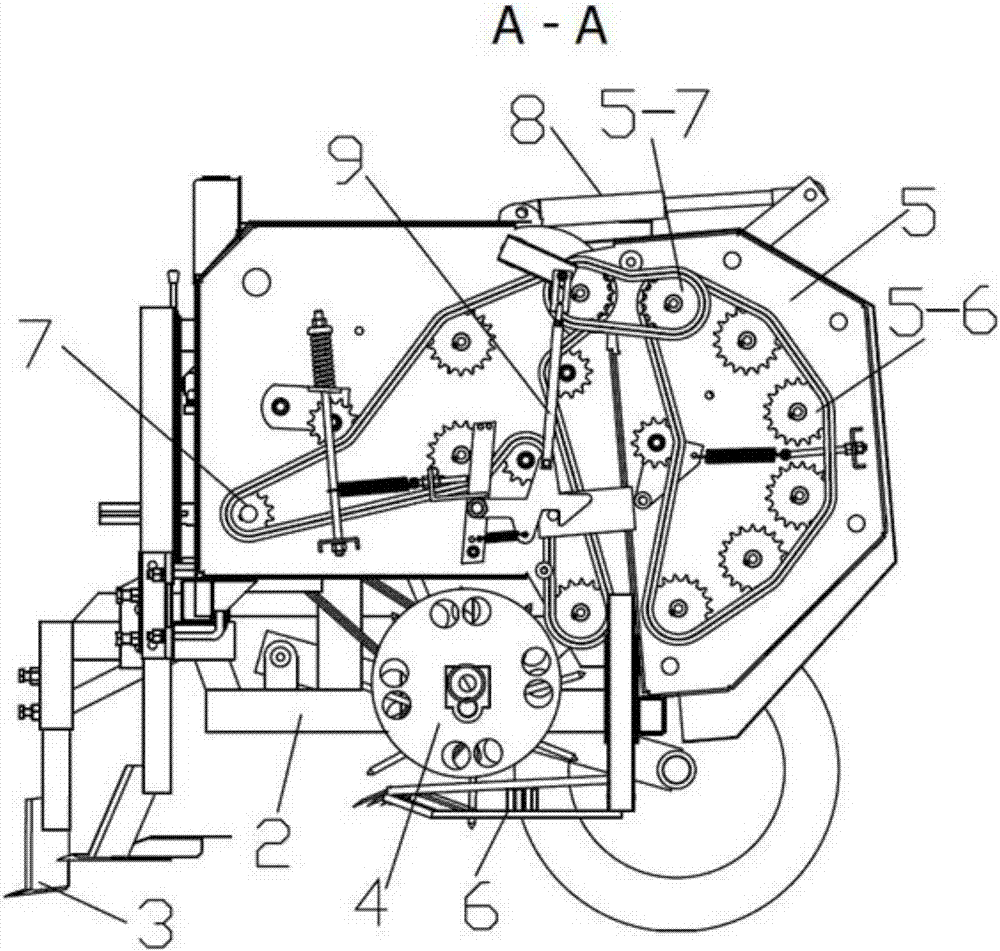 Suspension type residual film recovering and bundling combined operation machine