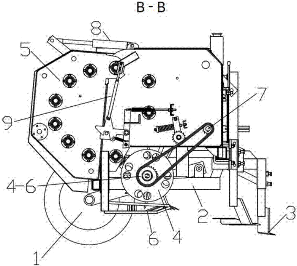 Suspension type residual film recovering and bundling combined operation machine