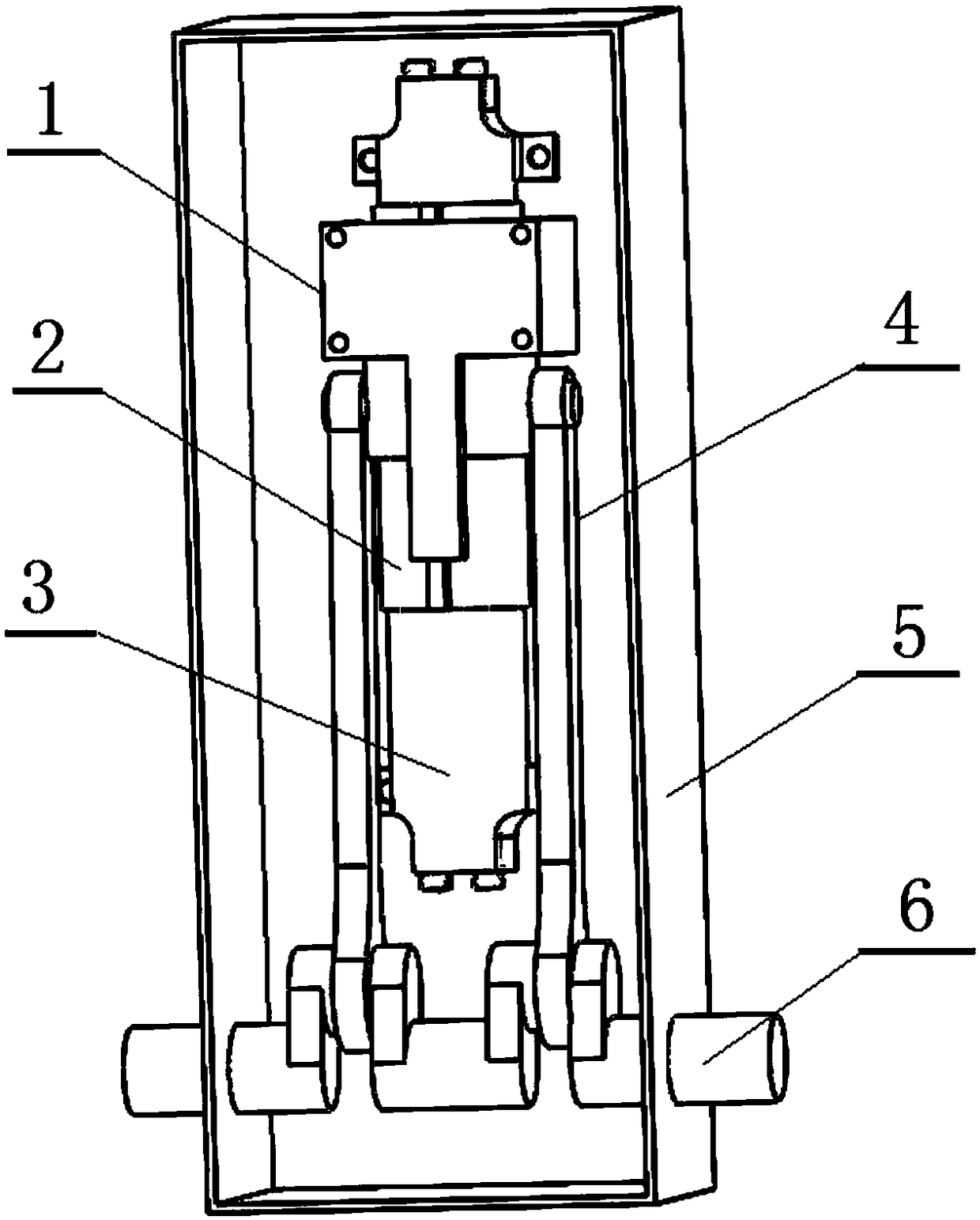 Reciprocating guiding rail dual-port cylinder engine