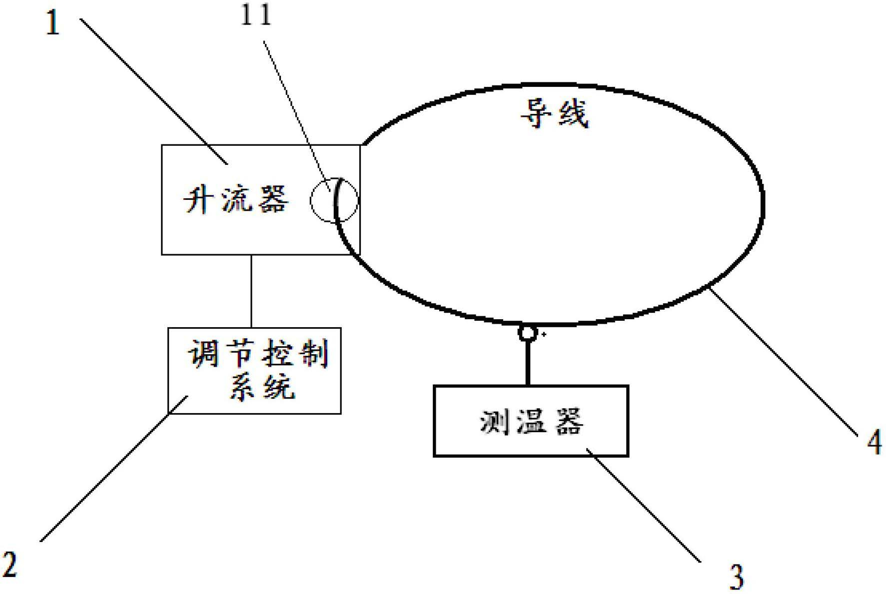 Conducting wire ice coating increase regularity testing device for electric transmission line