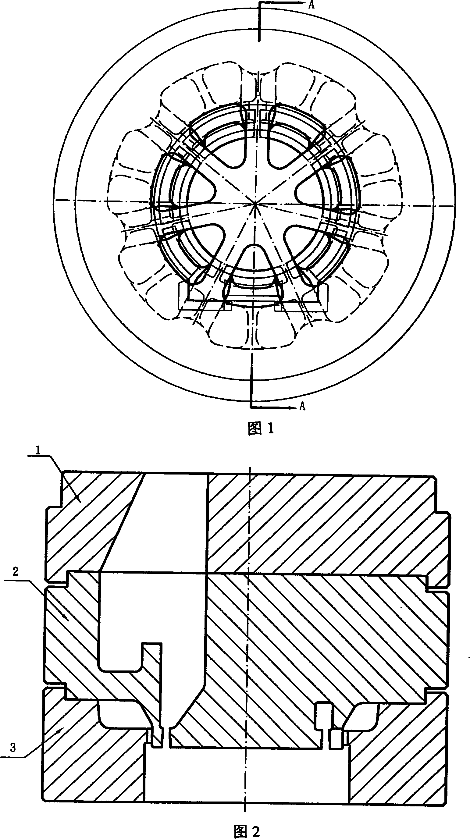 Multi- structure motor enclosure aluminium alloy hot-extrusion die