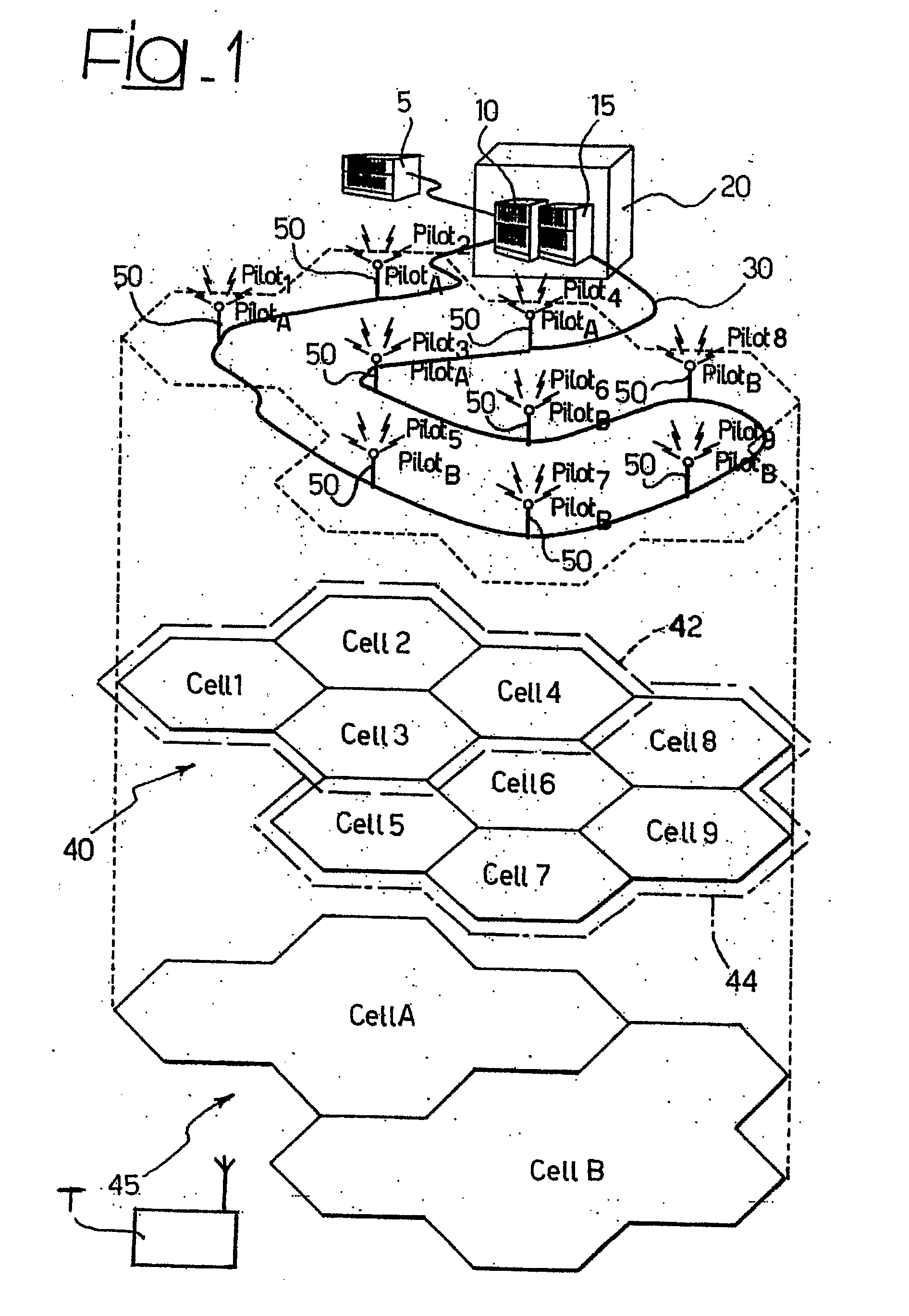 Radio-Access Method for Mobile-Radio Networks, Related Networks and Computer Program Product