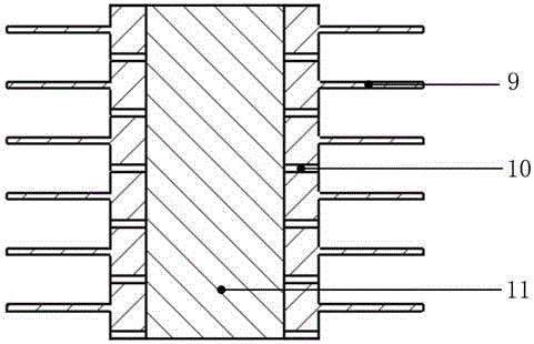 Carbon core/copper oxide housing composite electrode for lithium ion battery and preparation method thereof