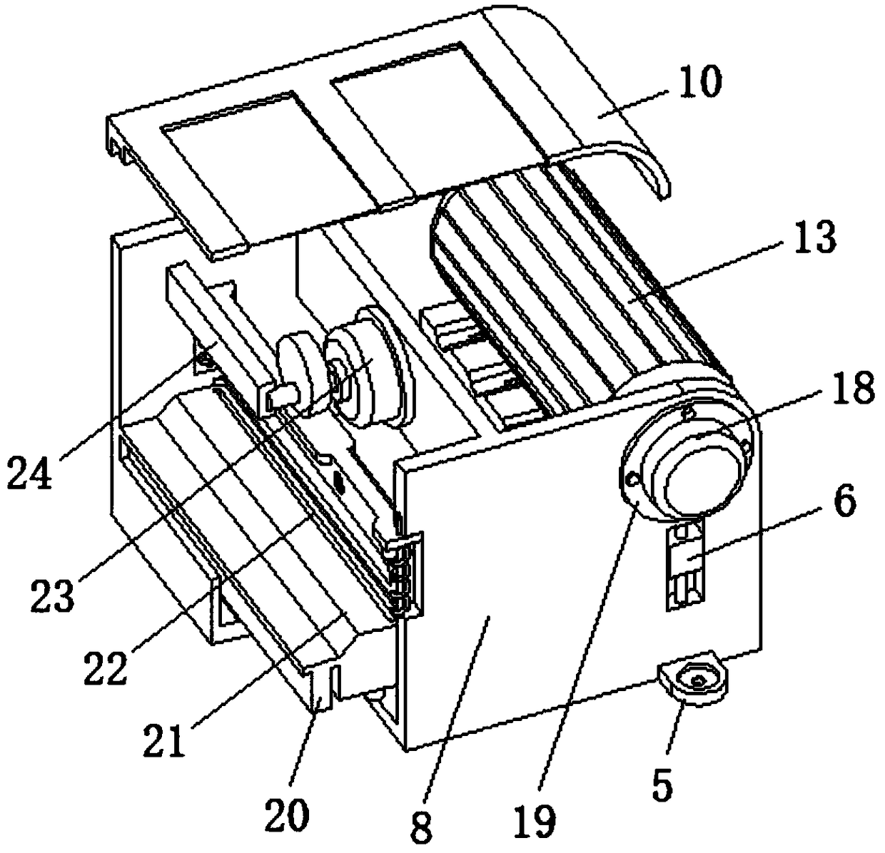 Automatic plastic granulator with length adjusting function