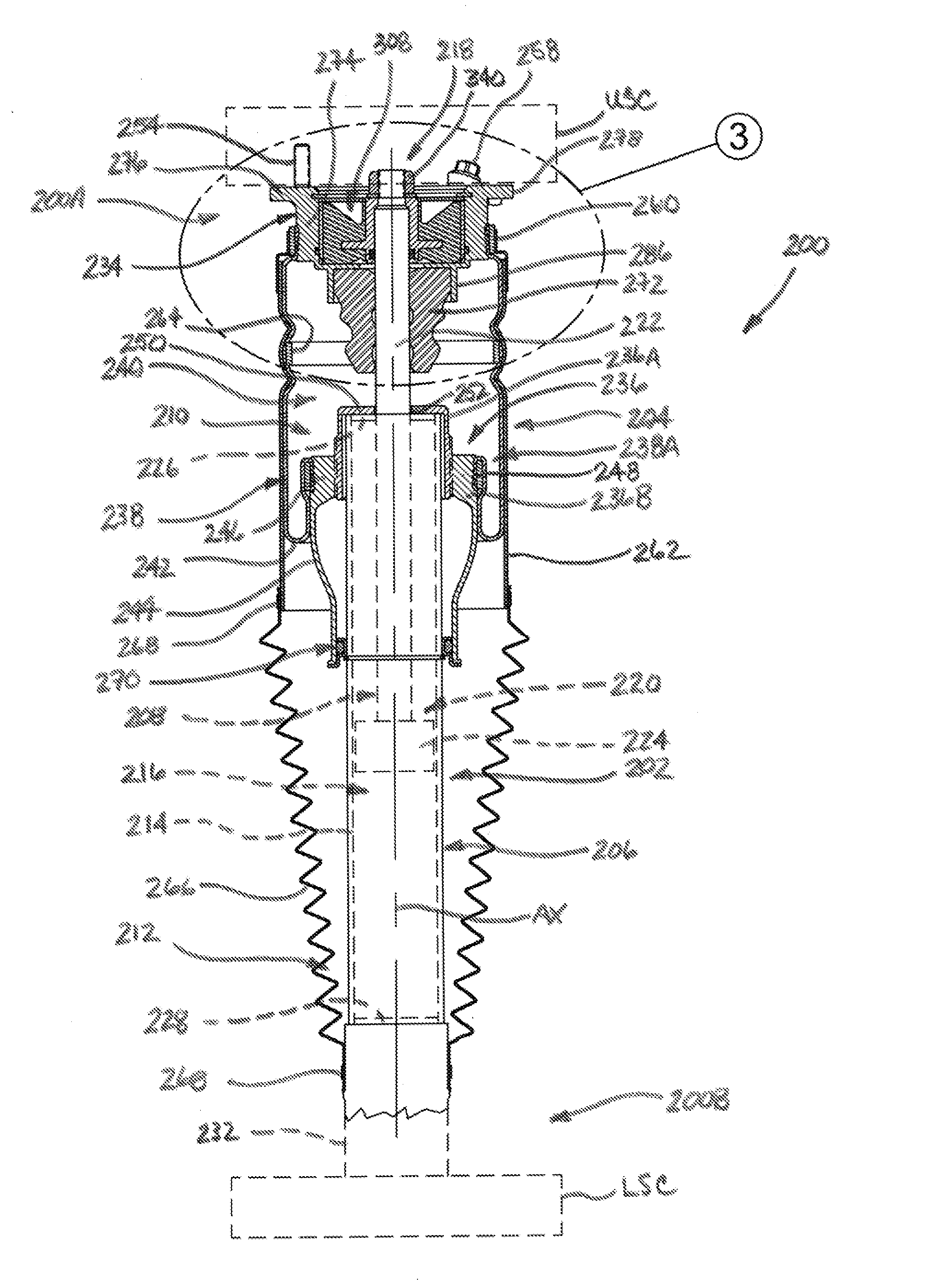 Damper rod bushings as well as gas spring and damper assemblies and methods including same