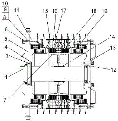 A free-fall winch braking device applied to a dynamic compaction machine