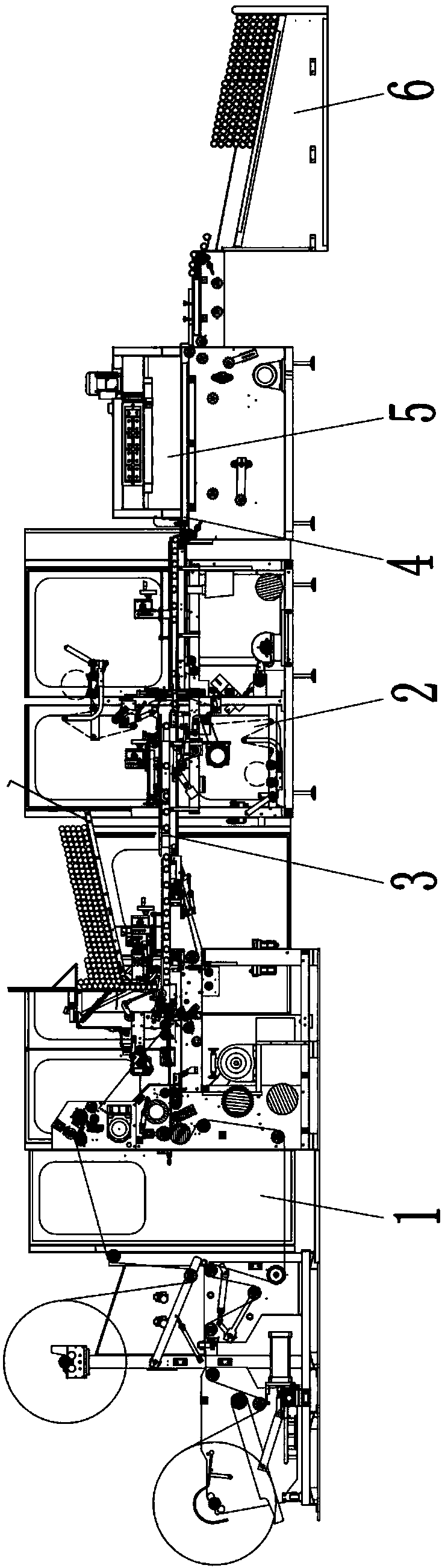 Rewinding and packaging machine