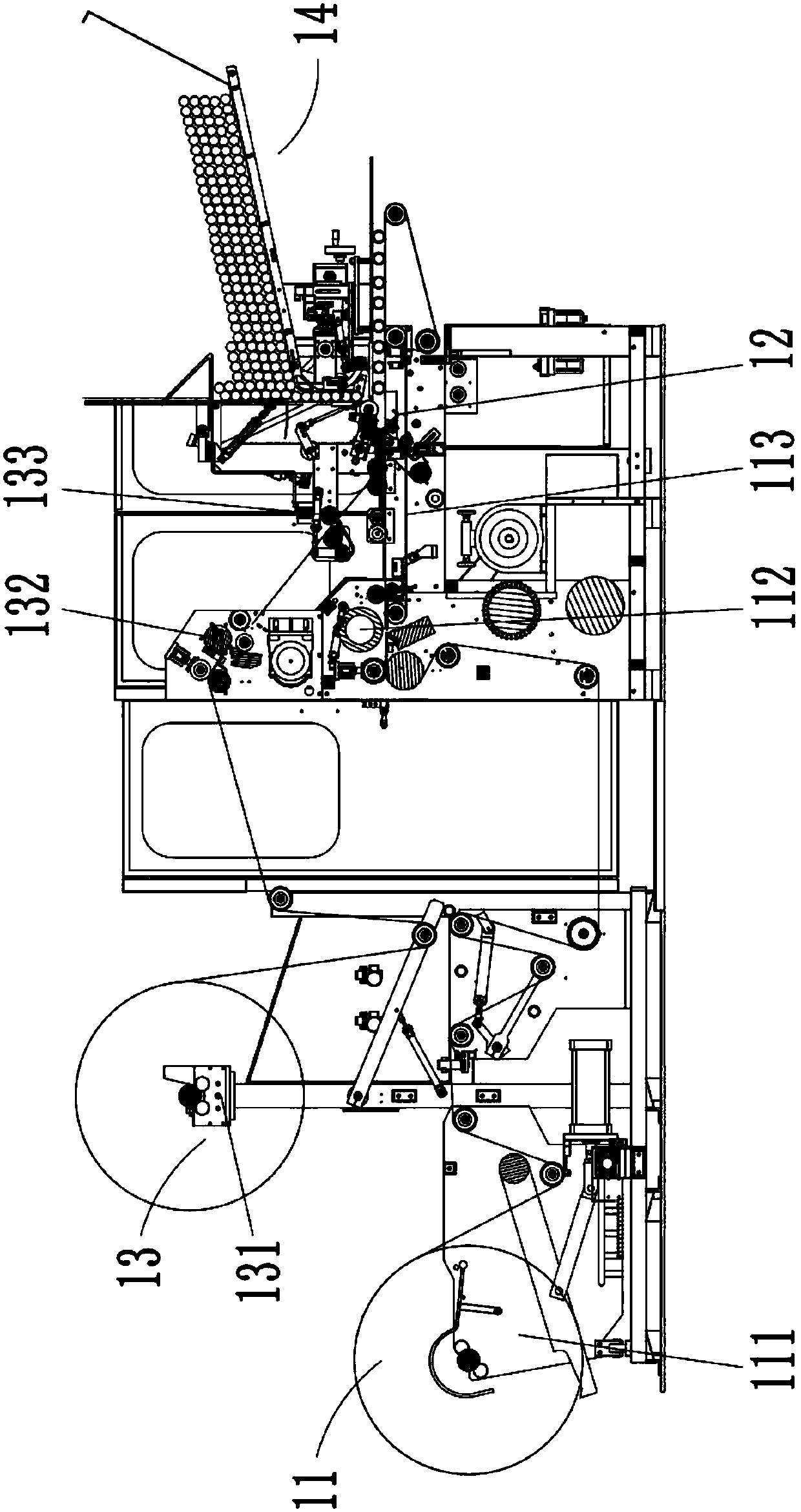 Rewinding and packaging machine