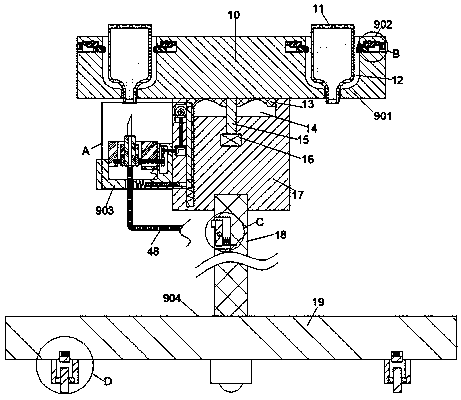 Movable infusion automatic bottle changing device