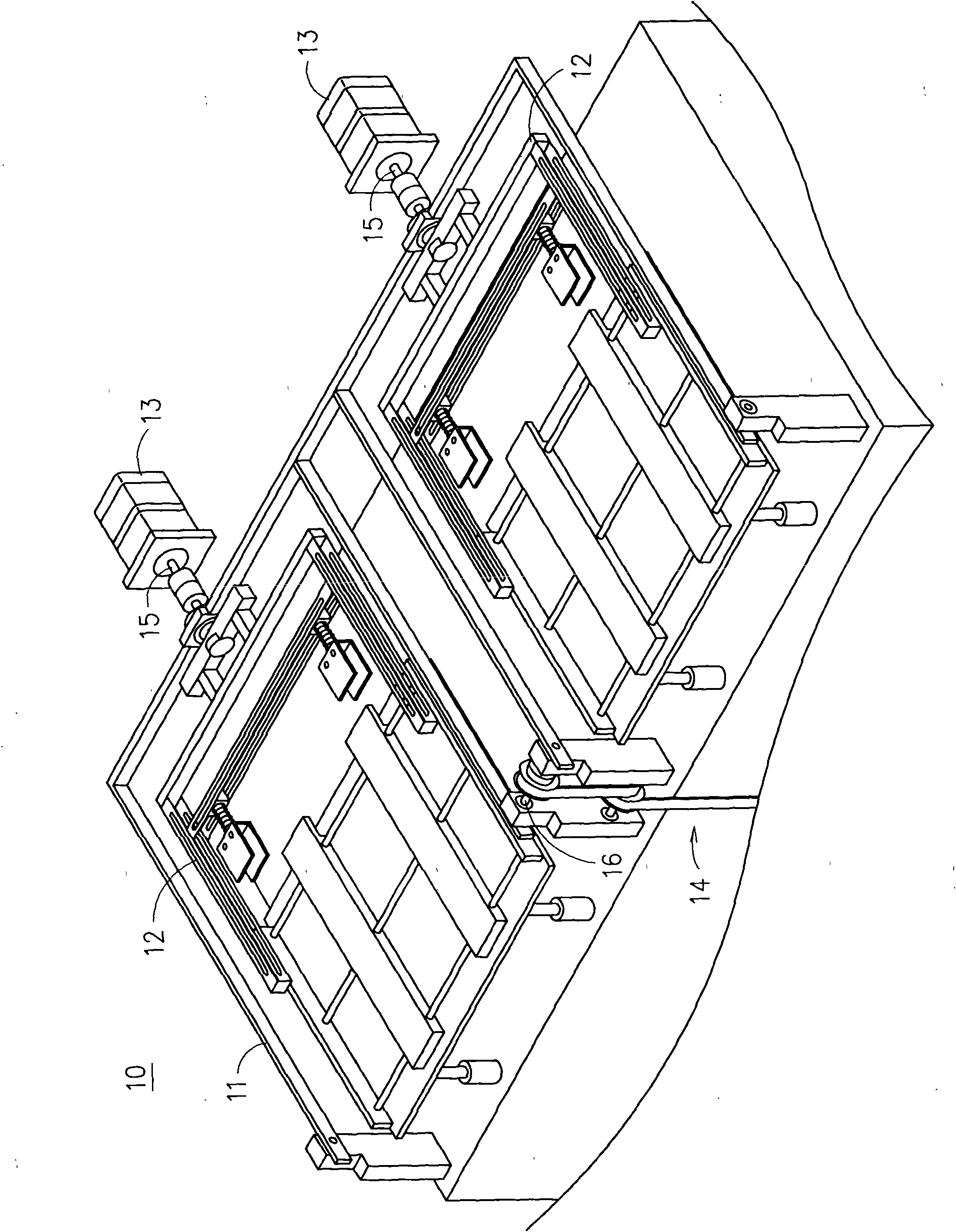 Switching rotation testing device