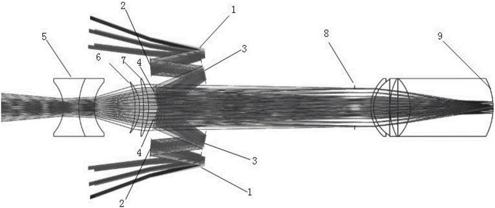 Glaucoma visual-field expander optical system capable of adjusting diopter and based on aperture stitching