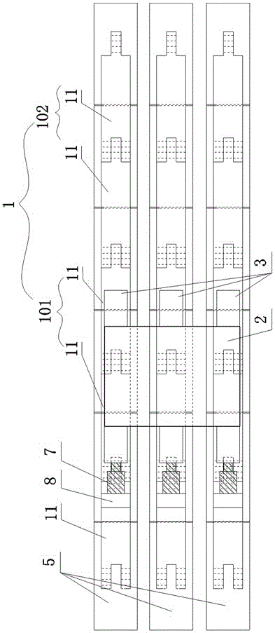 Building translation device and building translation construction method