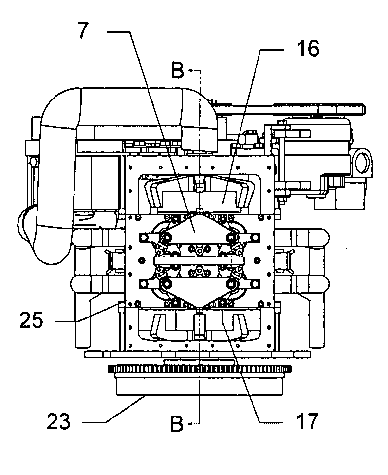 Opposite radial rotary-piston engine of Choronski